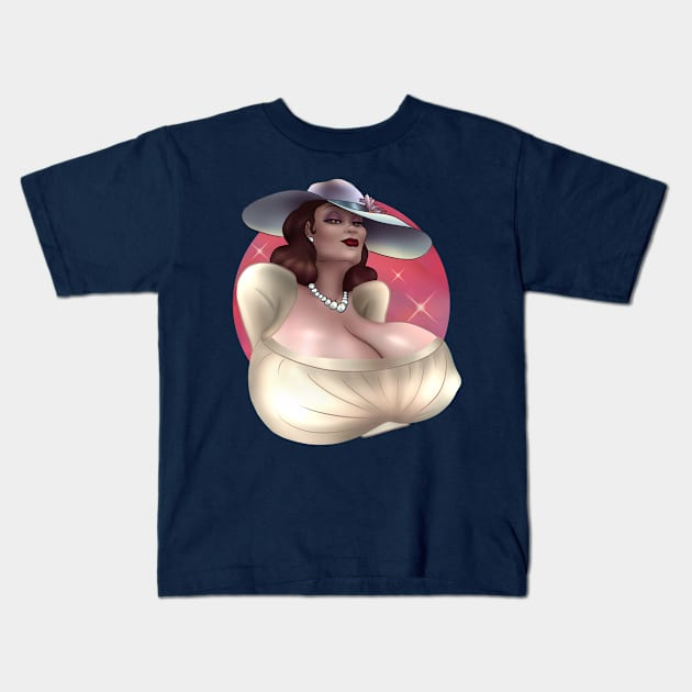 Lady Dimitrescu SFW version Kids T-Shirt by Bootyfreeze